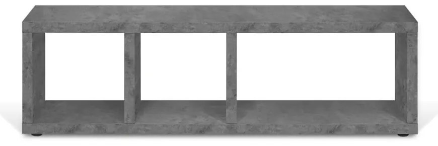 Szara szafka pod TV w dekorze betonu 150x45 cm Berlin – TemaHome