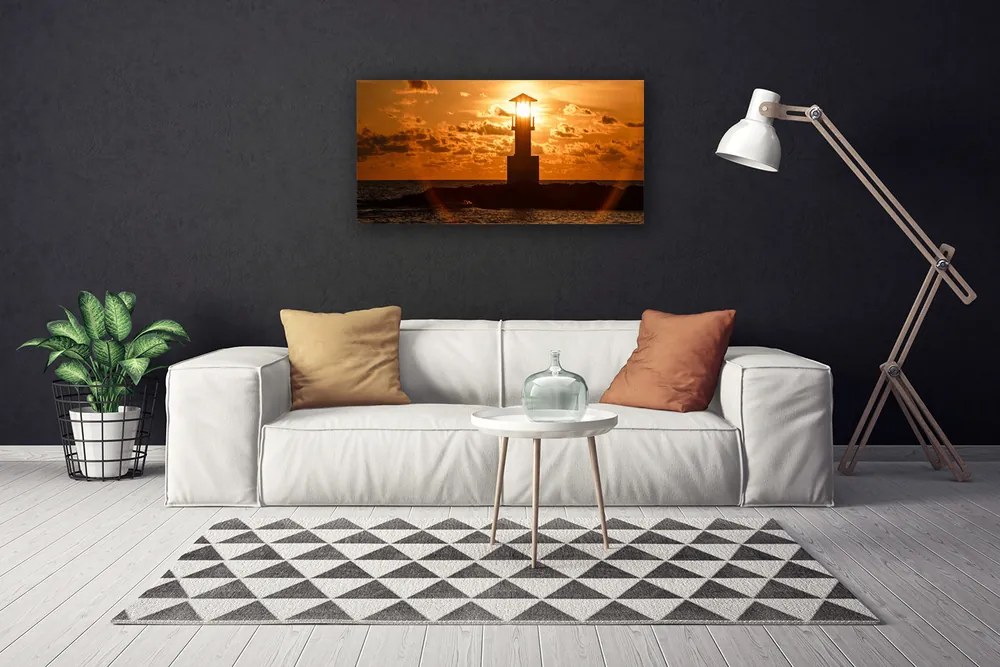 Obraz na płótnie Klasyczna Latarnia o Poranku