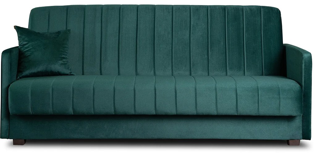 Sofa z Funkcją Spania PORTO Wersalka Rozkładana Dwuosobowa Zielona Nowoczesna do Salonu