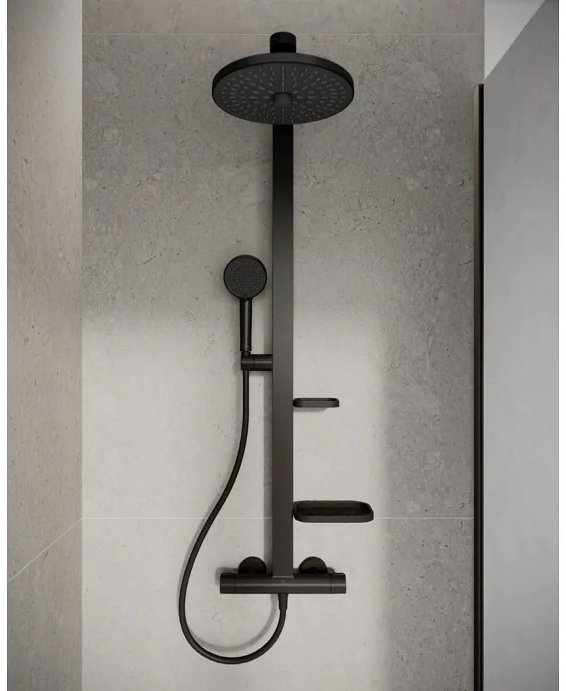 Metalowy zestaw prysznicowy w kolorze matowej czerni 111 cm ALU+ – Ideal Standard