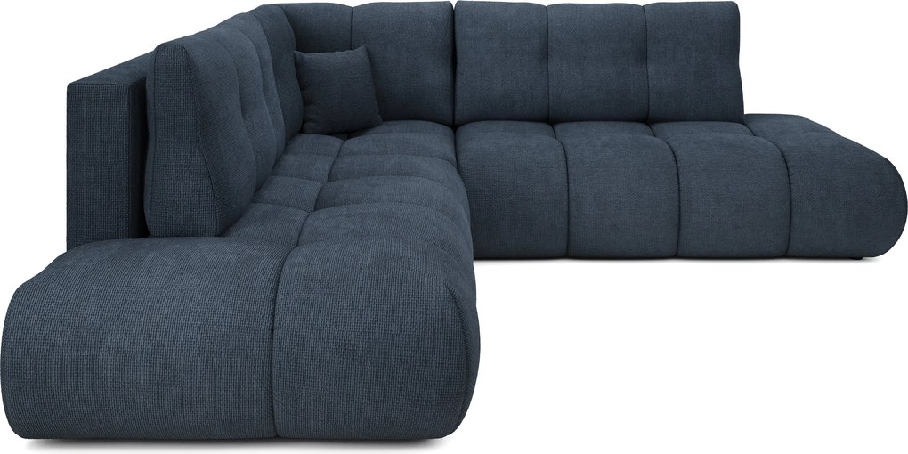 Masseno Narożnik DUCA z funkcją spania i pojemnikiem na pościel Narozniki L, Rozkładana sofa - Granatowy, FLOW 22