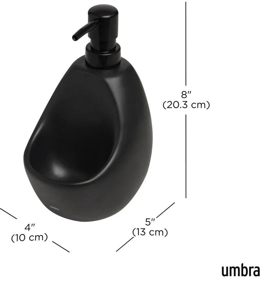 Czarny ceramiczny dozownik do mydła 590 ml Joey – Umbra