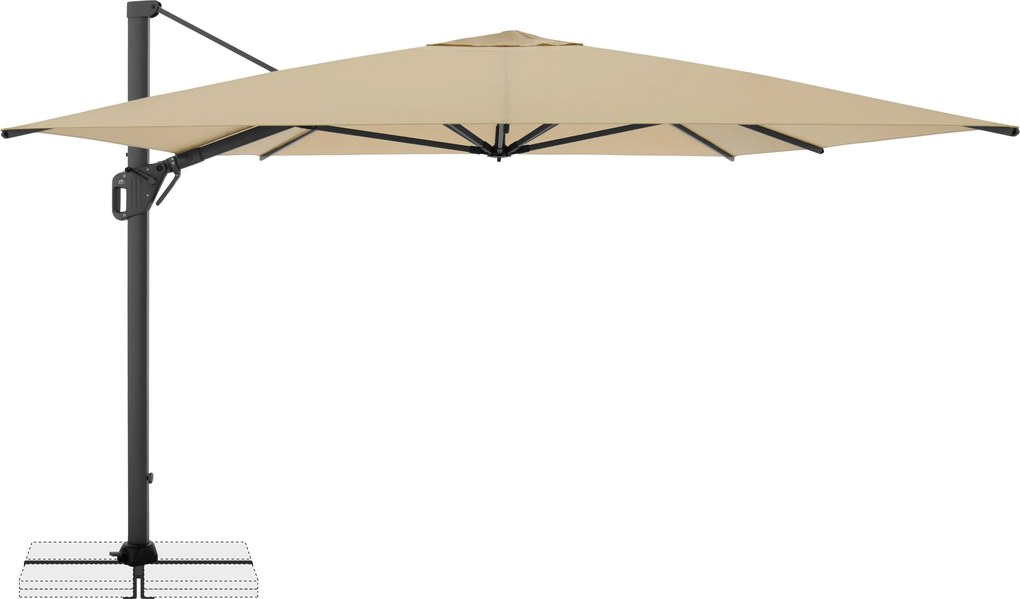 Doppler LIFE 300 x 400 cm – Parasol ogrodowy odchylany z boczną podporą