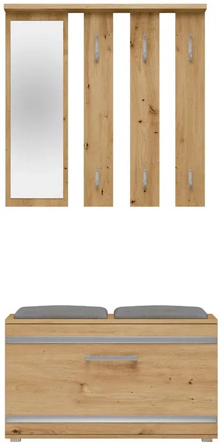 Garderoba z wieszakiem i szafką na buty dąb artisan S4-Z13