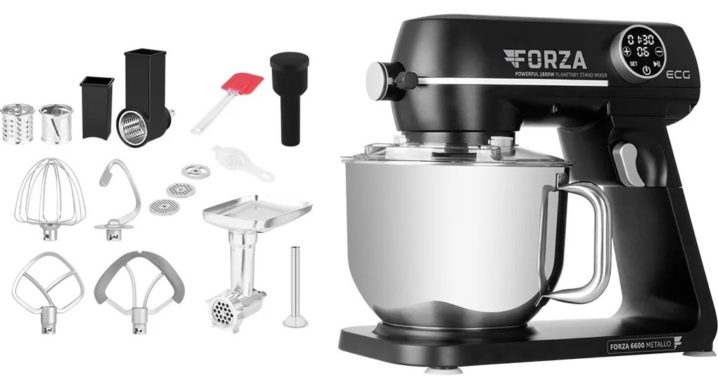 ECG Forza 6600 robot kuchenny Metallo Nero