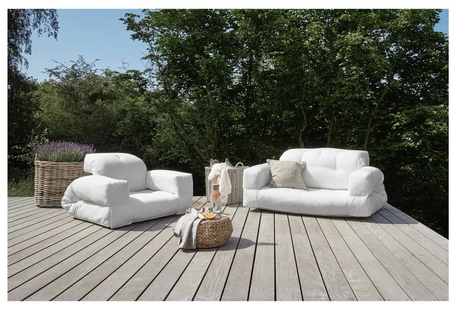 Biała sofa rozkładana odpowiednia na zewnątrz Karup Design OUT™ Hippo White