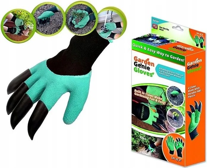 RĘKAWICE OGRODOWE PAZURKI KOPANIA SADZENIA GRABIE