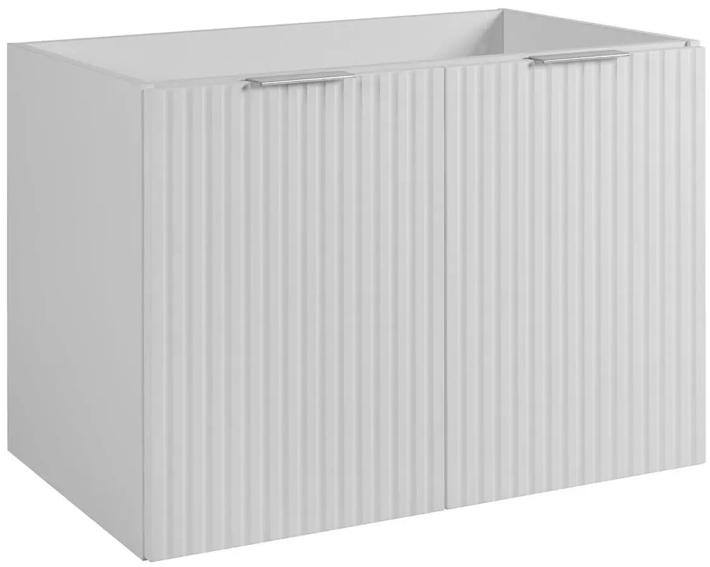 Biała dwudrzwiowa wisząca szafka do łazienki 80 cm R2-E70