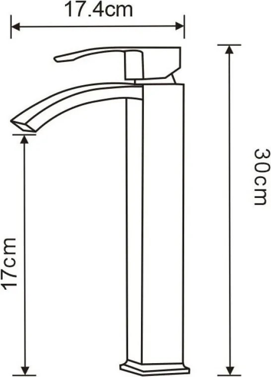 Mexen Libra bateria umywalkowa wysoka, czarna - 745110-70