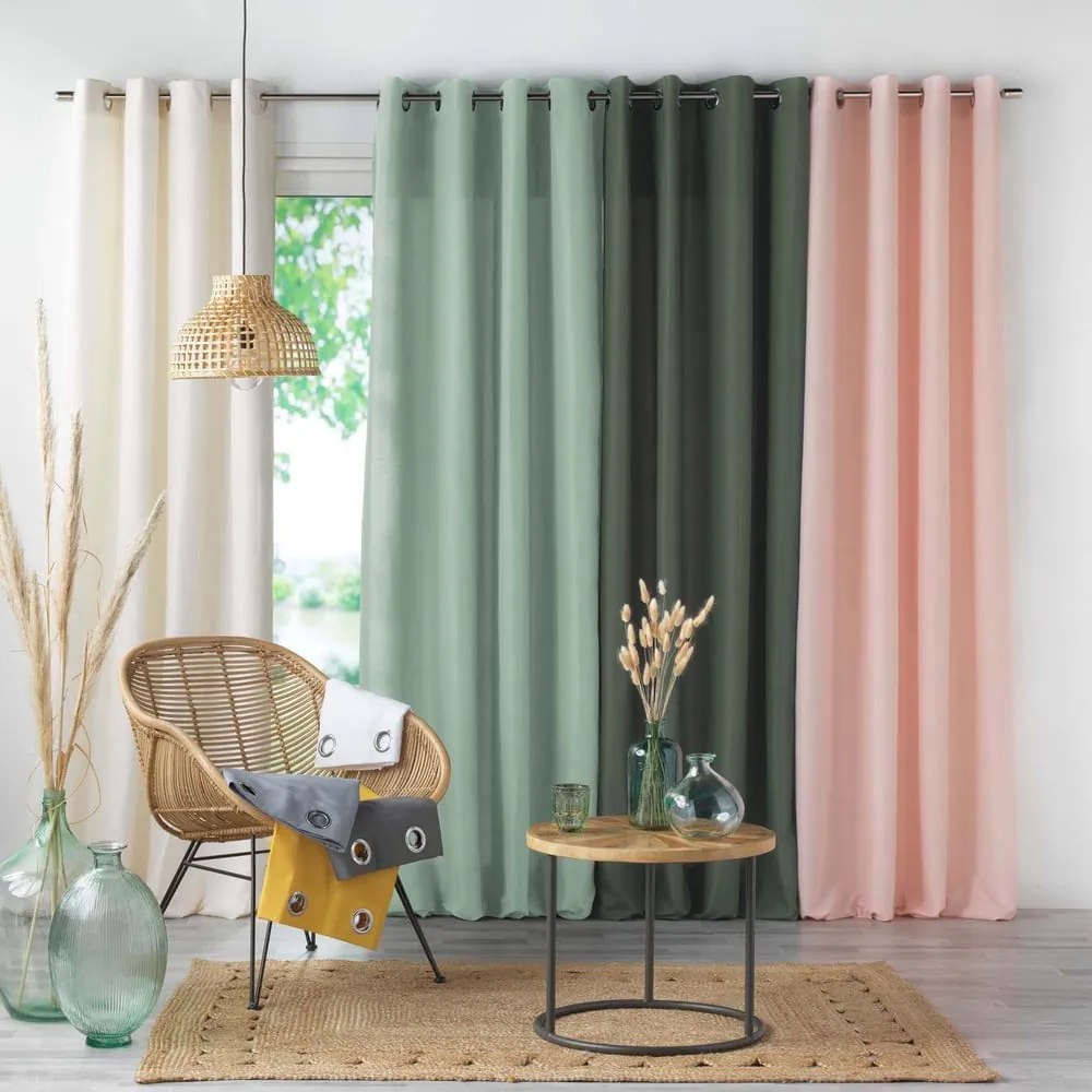 Bordowa zasłona z mikrowłókna 140x260 cm Absolu – douceur d'intérieur