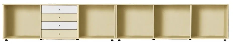 Jasnożółta niska komoda 267x61 cm Mistral – Hammel Furniture