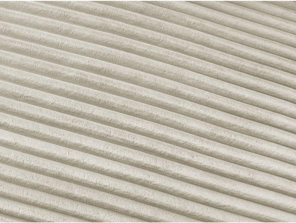 Beżowa sztruksowa rozkładana sofa do spania 220 cm Hugo – Bobochic Paris