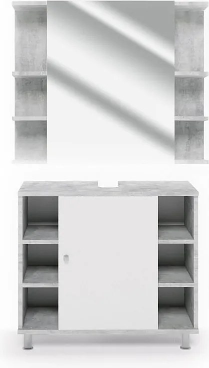 Zestaw mebli łazienkowych beton 60x32x54 fynn