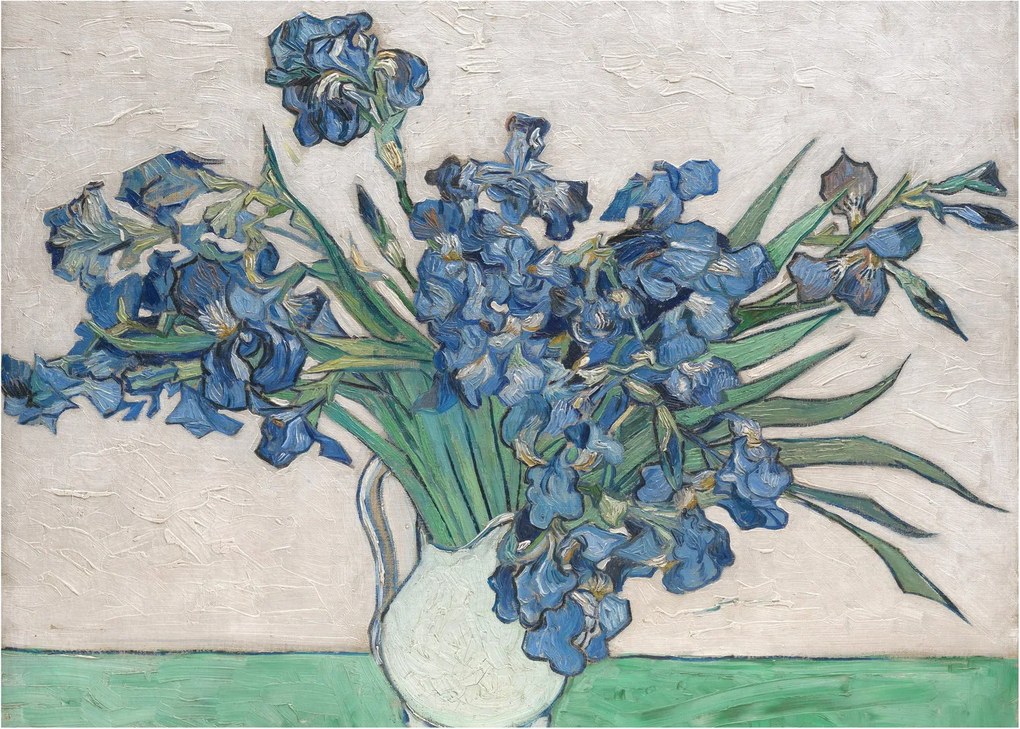 Obraz na szkle - Vincent van Gogh, Irises, reprodukcje (70x50 cm)