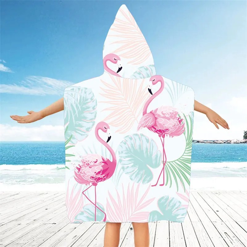 Zestaw rodzinny 2 szt. Ręczników plażowych FLAMINGO, kolorowe.