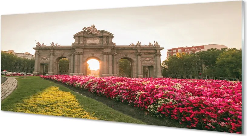 Szkło do Kuchni na Ścianę Monumentalna Brama Alcala w Madrycie