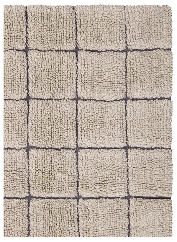 Beżowy wełniany chodnik tkany ręcznie 80x230 cm Mosaic Sandstone – Lorena Canals