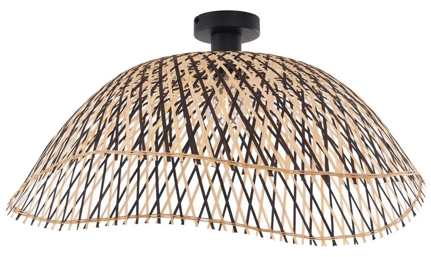 Lampa sufitowa w stylu art deco, czarna bambusowa, 60 cm - Alka ArtDeco Oswietlenie wewnetrzne