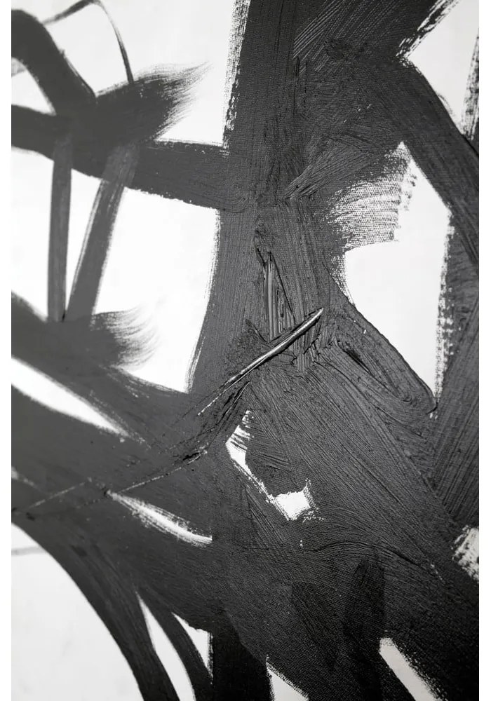 Ręcznie malowany obraz 100x100 cm Playblack 2 – Malerifabrikken
