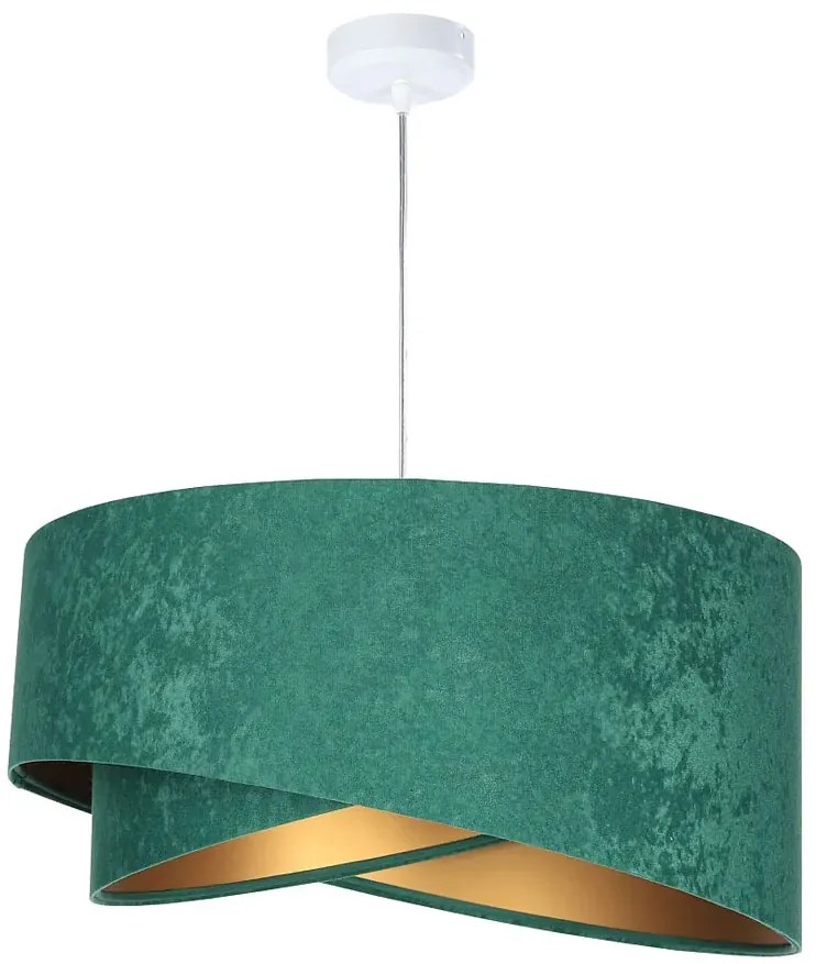Zielono-złota lampa wisząca glamour - 7X EX972 Z2-T59