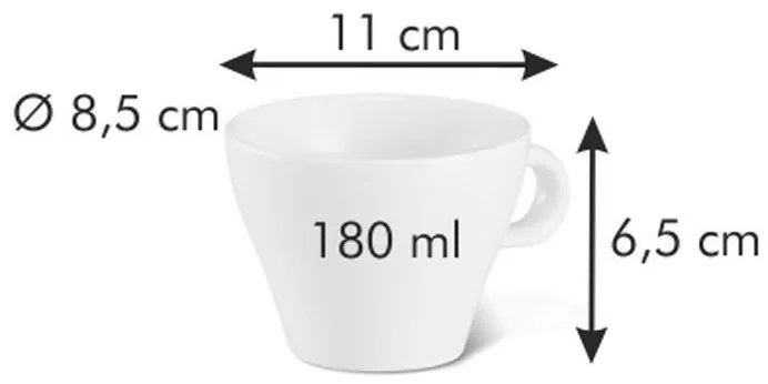 Tescoma Porcelanowy kubek do cappuccino All FitOne Slim 180 ml