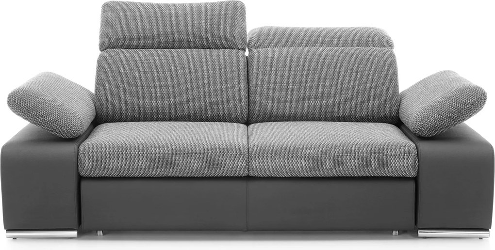 Masseno Sofa TRENTO z funkcją spania i pojemnikiem na pościel - Szary - MAJORKA 03 + SOFT 11