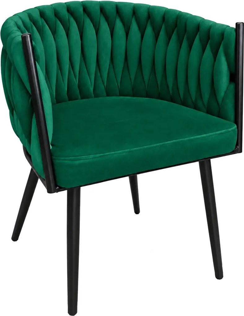 Krzesło ROSA plecione noga czarna MG25