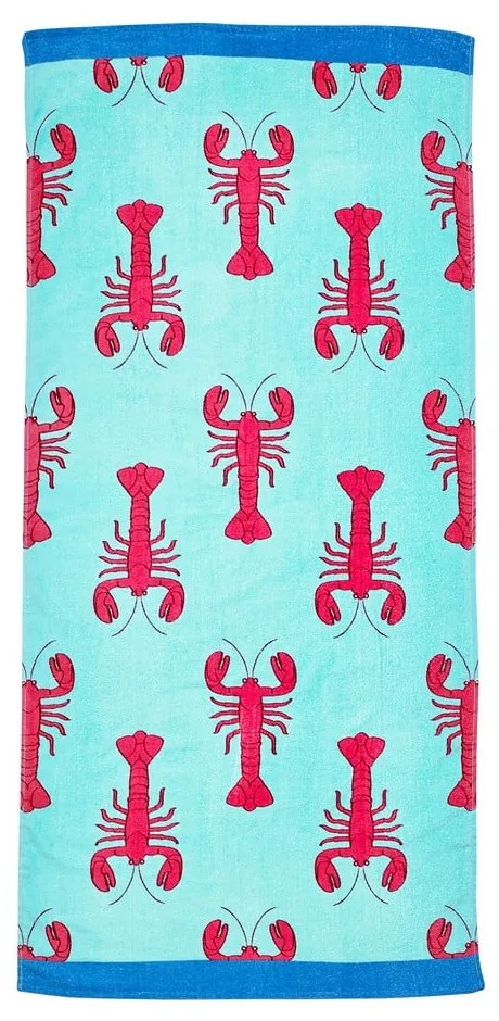 Niebieski bawełniany ręcznik plażowy 76x160 cm Lobster – Catherine Lansfield