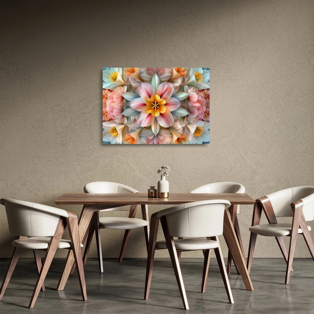 Obraz na szkle - Kwiat kalejdoskopowy (70x50 cm)