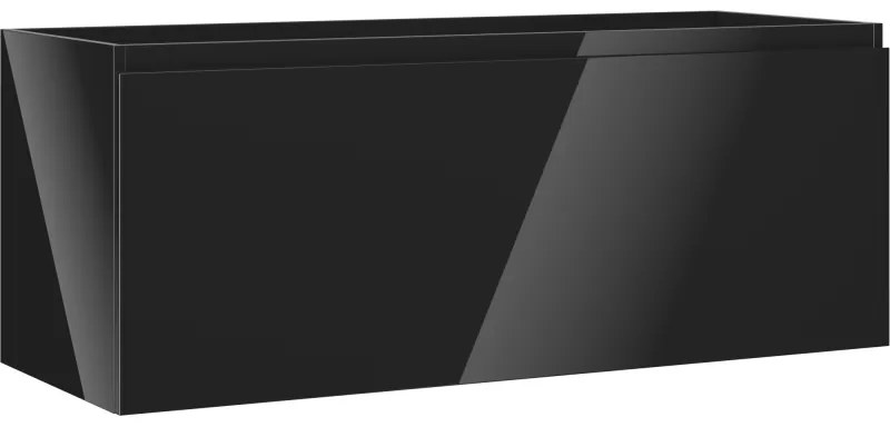 Mexen Orio szafka łazienkowa podumywalkowa 120 cm, 1 szuflada, czarna połysk - 91A10-12047-1-BF70