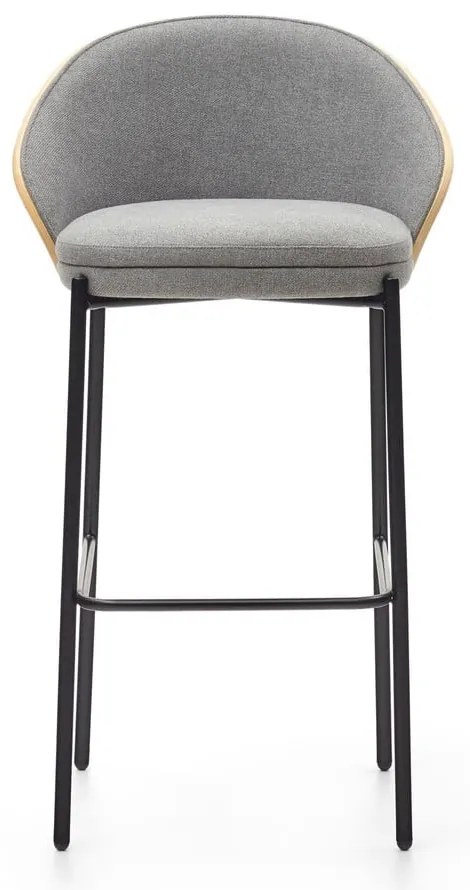 Szaro-naturalny hoker (wysokość siedziska 77 cm) Eamy – Kave Home