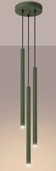 Stylowa zielona lampa wisząca w nowoczesnym stylu - 4X M087 T5-G34
