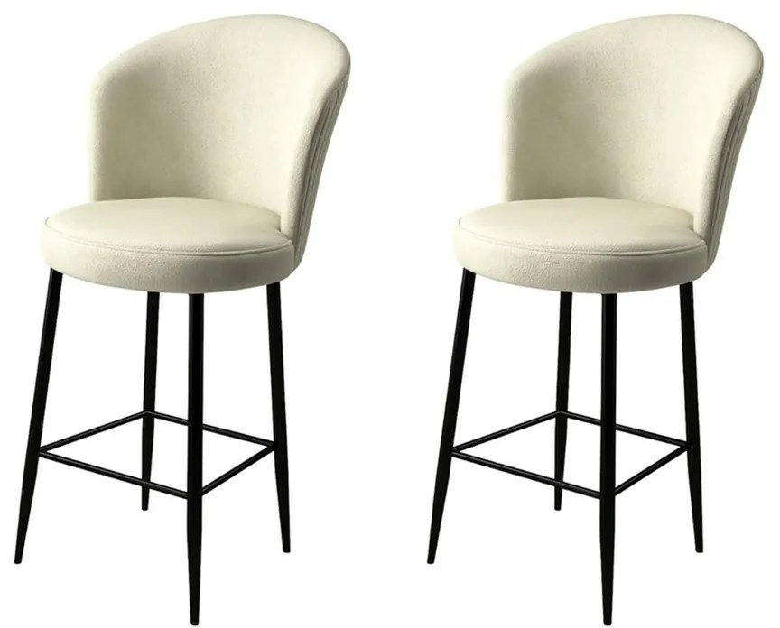 Zestaw krzeseł barowych Alte Cream and Black, 2 szt., 2 szt.