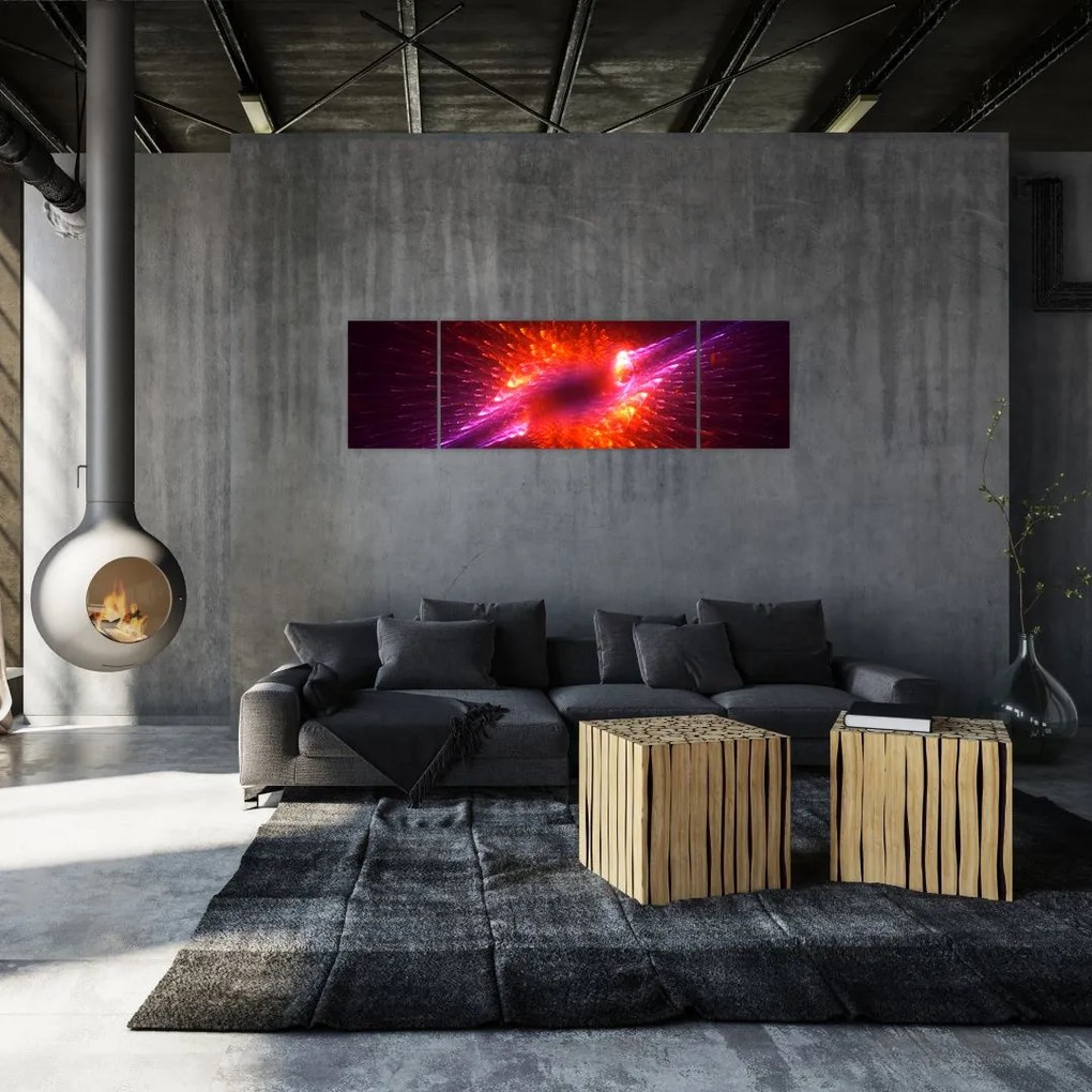 Obraz współczesnej ciernistej abstrakcji (170x50 cm)