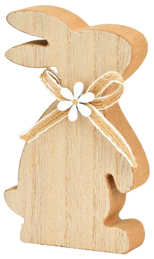 Wielkanocny drewniany zając BOW BUNNY 12 cm