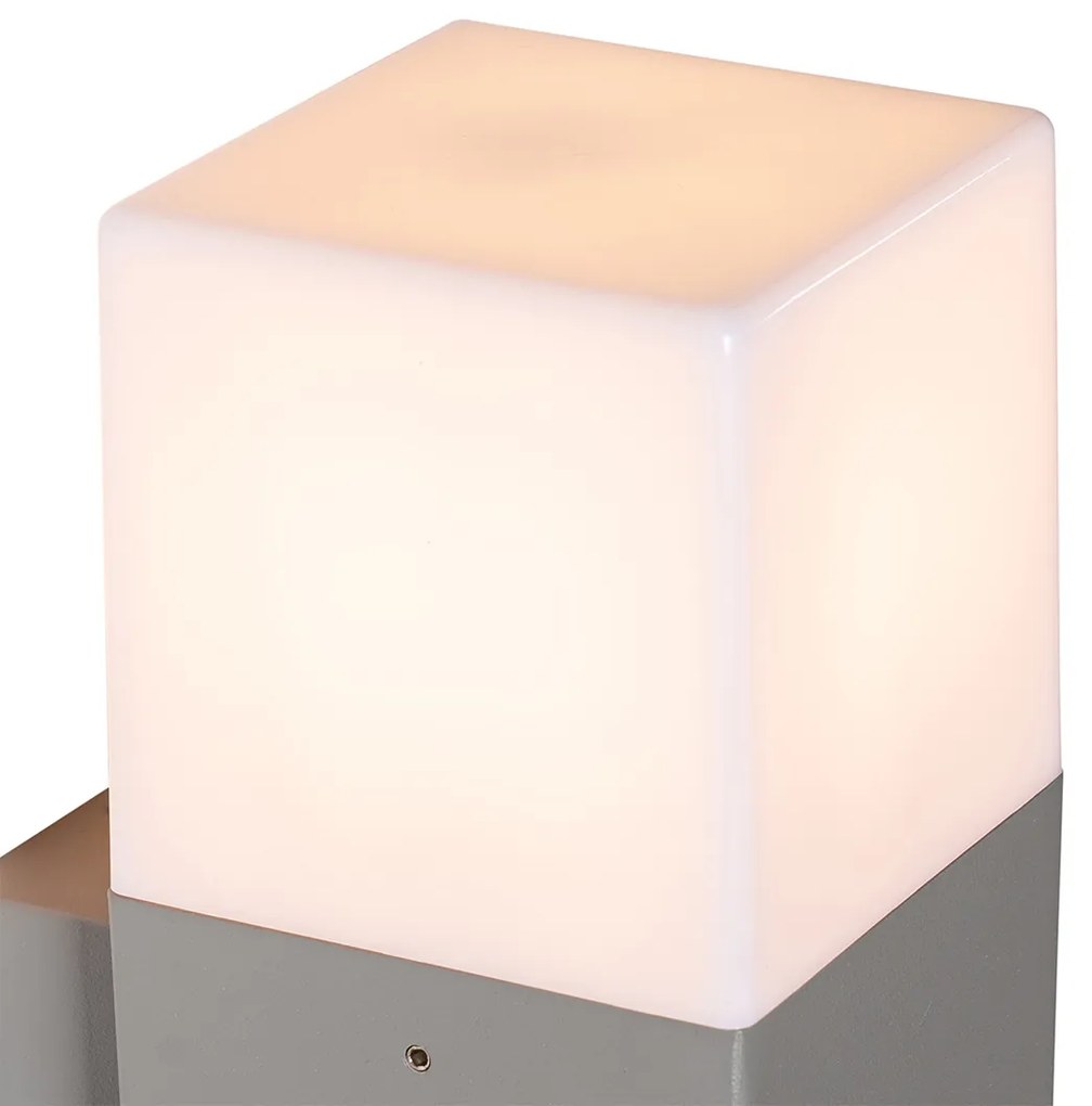 Zewnetrzna Nowoczesna lampa ścienna zewnętrzna szara IP44 - Denmark Nowoczesny Oswietlenie zewnetrzne