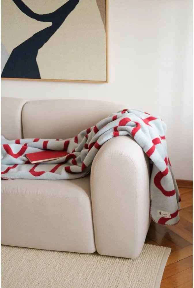 Czerwony koc 150x200 cm Swirl – noo.ma