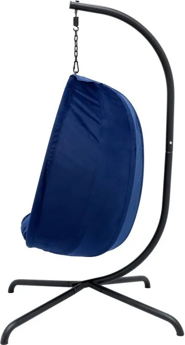 Fotel bujany podwieszany MIADOMODO niebieski, nośność 160 kg