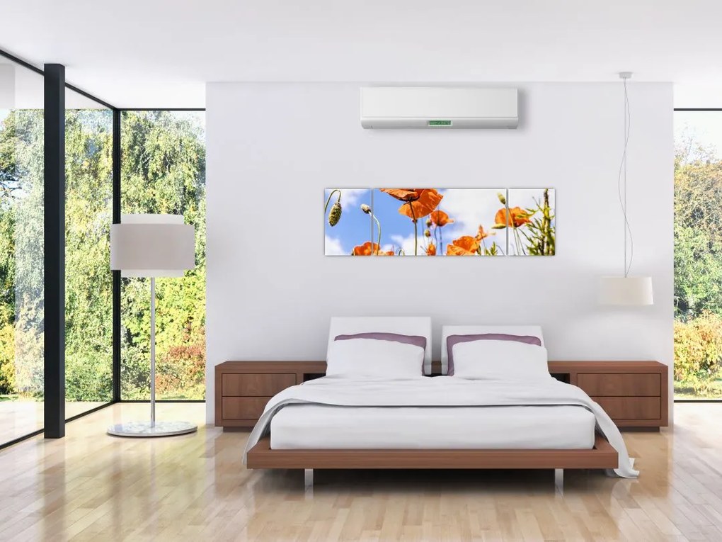 Obraz maków (170x50 cm)