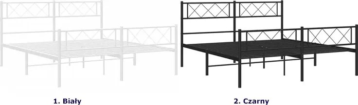 Czarne industrialne łóżko z metalu 140x200cm F4-S98