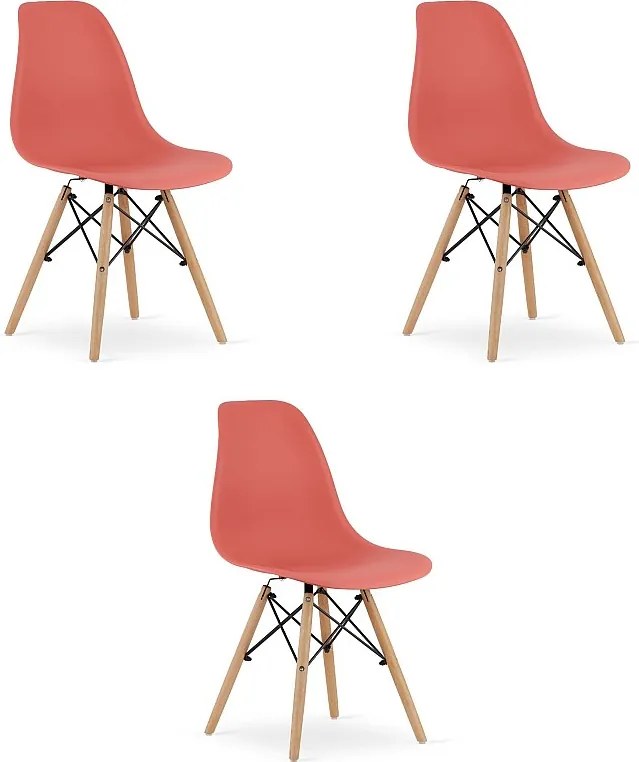 Krzesło Valora OSAKA Ergonomiczna konstrukcja, nogi Vermillion Natural x3