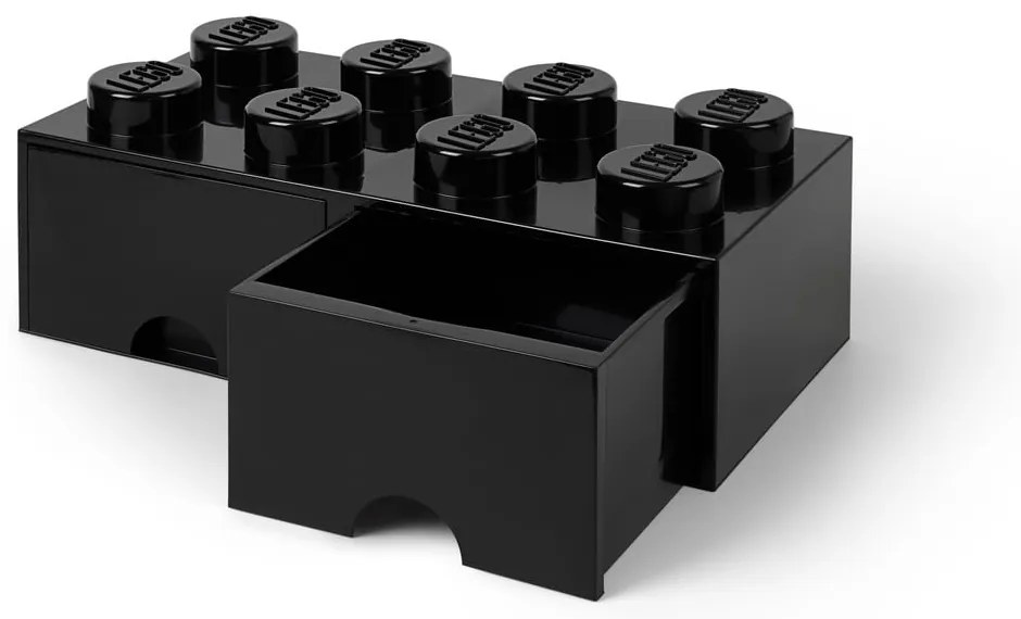Czarny pojemnik z 2 szufladkami LEGO®