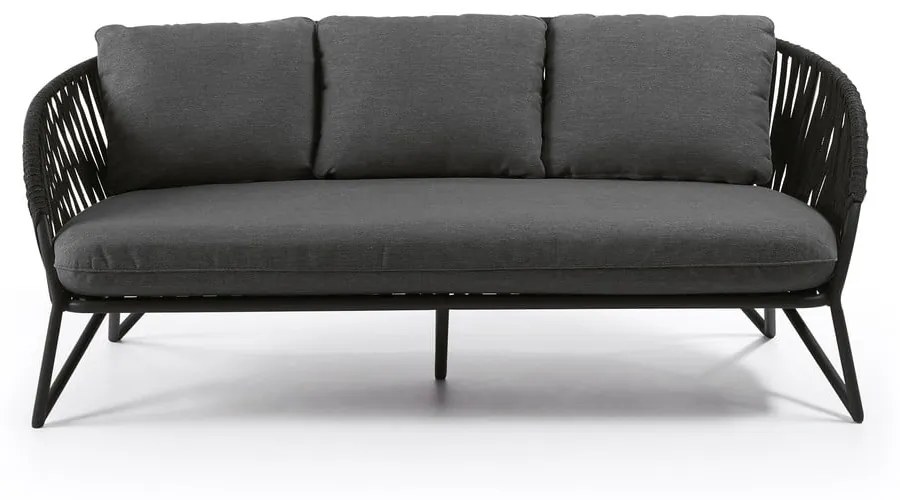 Czarna sofa ogrodowa Kave Home Branzie