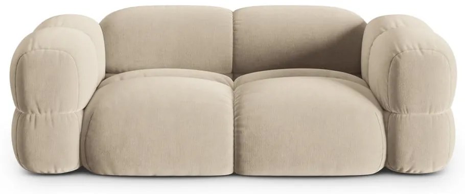 Beżowa aksamitna sofa 210 cm Loretto – Cosmopolitan Design