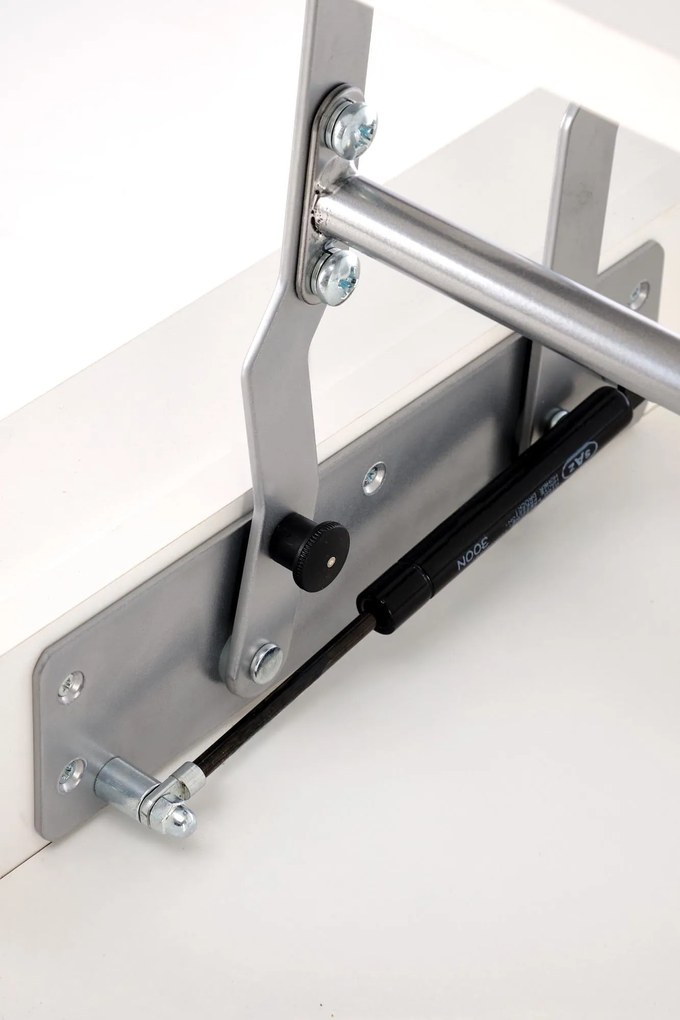 Rozkładany ławo-stół, podnoszony blat, biała 120/65-92/50-72 cm BETTY