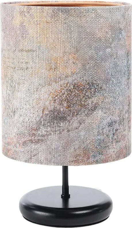 Czarna nowoczesna lampa stołowa z nadrukiem W1-T13