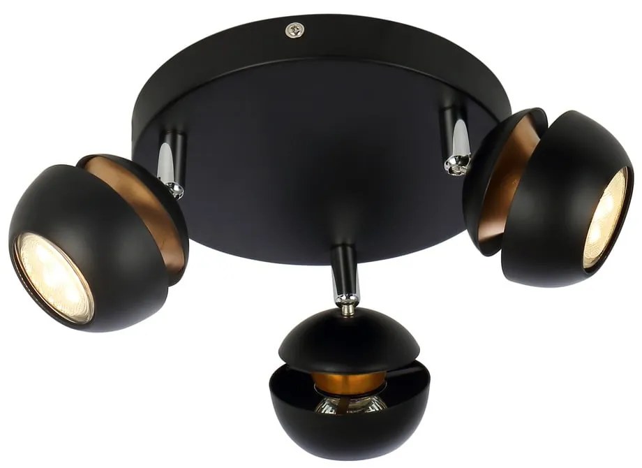 Lampa sufitowa w czarno-złotym kolorze z metalowym kloszem 26x26 cm Boni – Candellux Lighting
