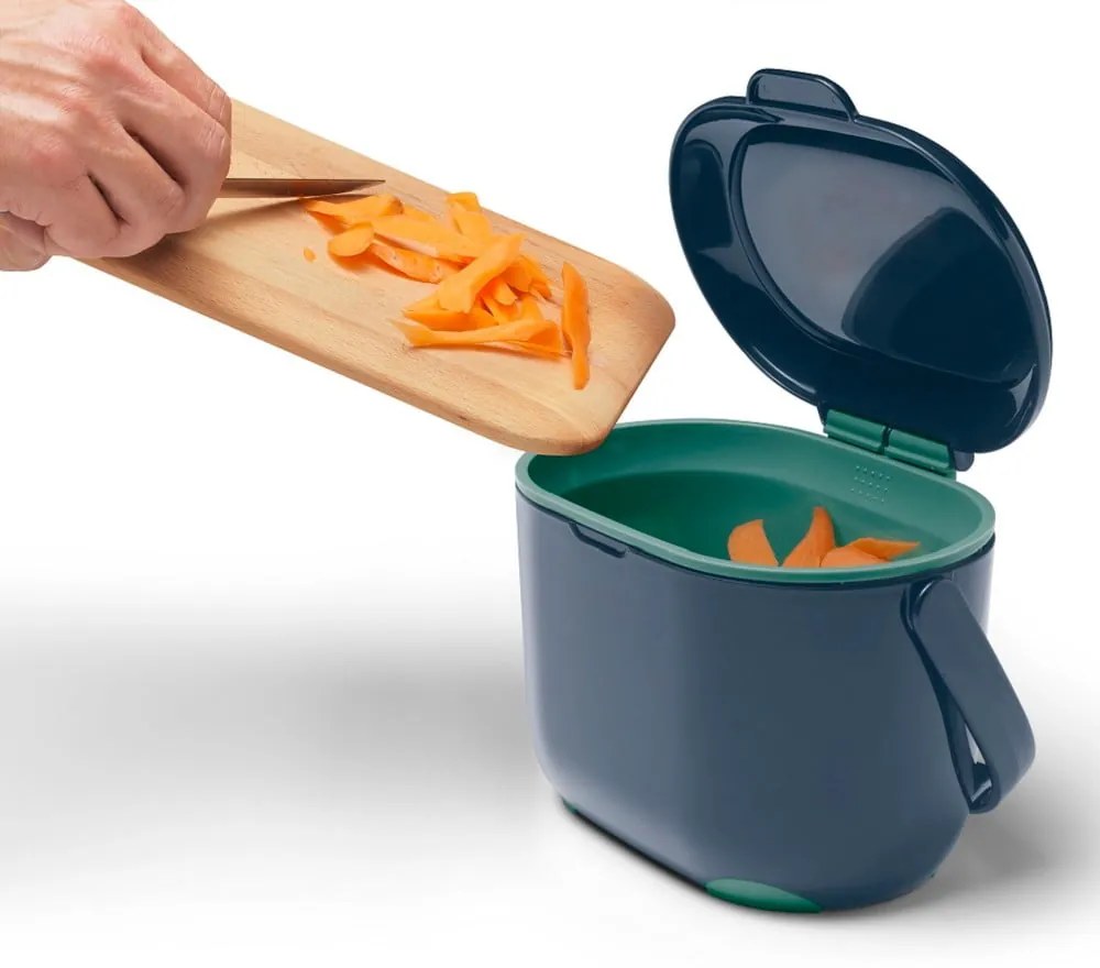 Niebiesko-zielony pojemnik na odpadki organiczne Addis Caddy, 2,5 l