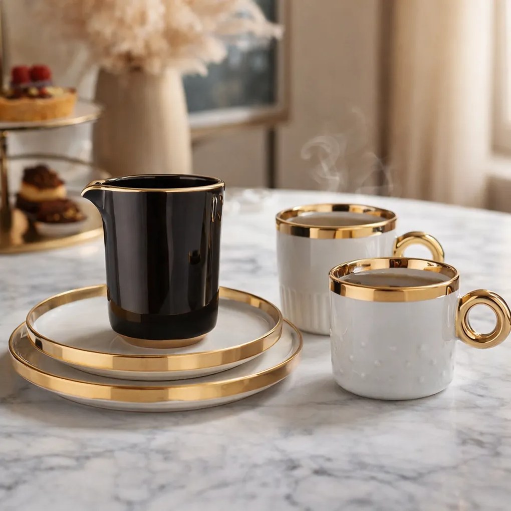 Altom Kubek porcelanowy Palazzo dots 350 ml, szałwiowy