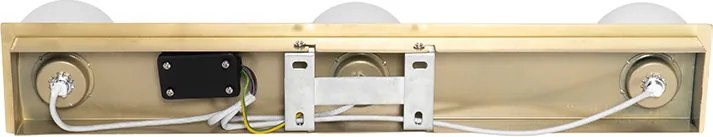 Nowoczesna lampa ścienna złota 48 cm IP44 3-światłowa - Cederic